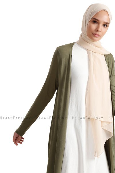 Yasmin - Khaki Lange Cardigan