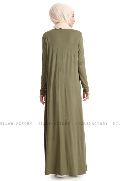 Yasmin - Khaki Lange Cardigan