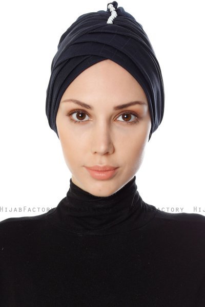 Yonca - Marineblauw Turban