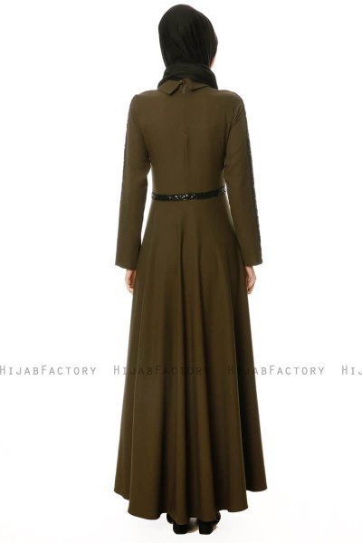 Yussra - Khaki Jurk - Burun