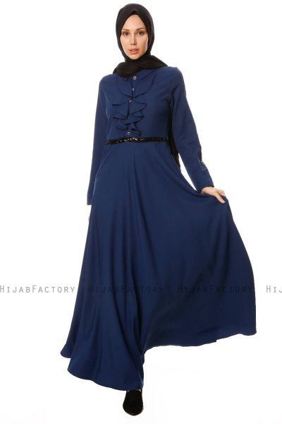 Yussra - Marineblauw Jurk - Burun