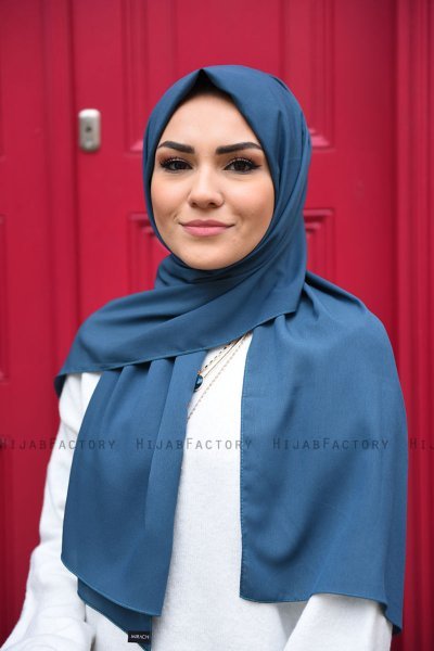 Zahra - Benzine Groen Crêpe Hijab - Mirach