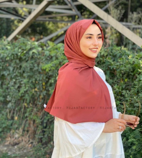 Zahra - Baksteenrood Crêpe Hijab - Mirach