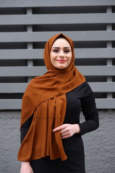 Zahra - Terracotta Crêpe Hijab - Mirach