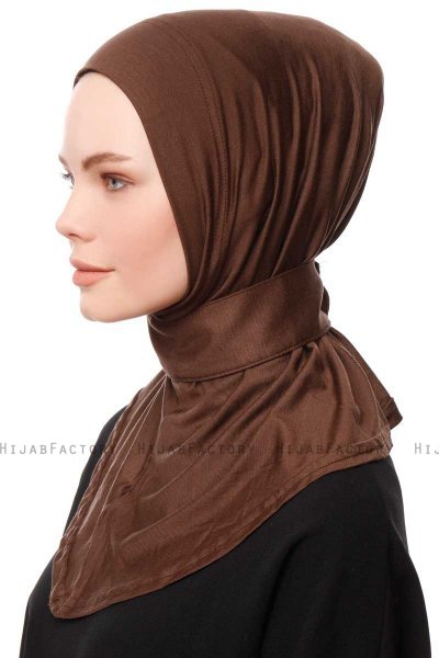 Zeliha - Bruin Praktisch Viscose Hijab