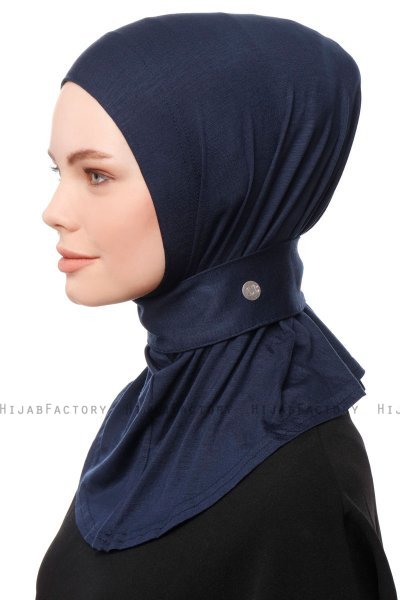 Zeliha - Marineblauw Praktisch Viscose Hijab