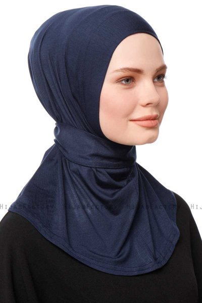 Zeliha - Marineblauw Praktisch Viscose Hijab
