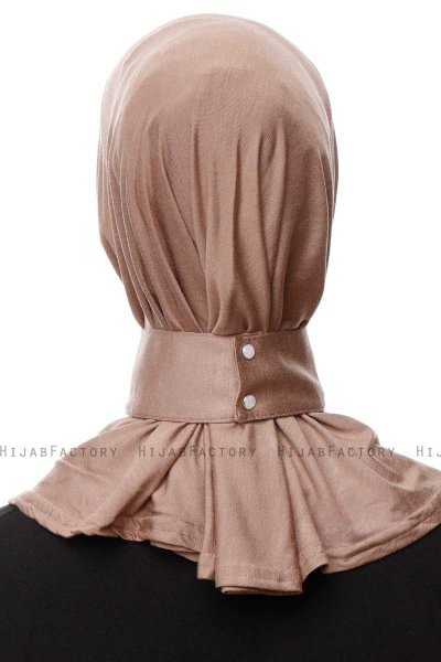 Zeliha - Donker Taupe Praktisch Viscose Hijab