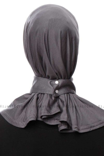 Zeliha - Donker Grijs Praktisch Viscose Hijab