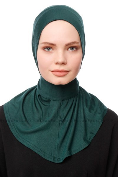 Zeliha - Donkergroen Praktisch Viscose Hijab