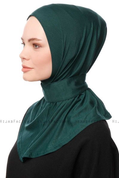 Zeliha - Donkergroen Praktisch Viscose Hijab