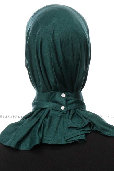 Zeliha - Donkergroen Praktisch Viscose Hijab