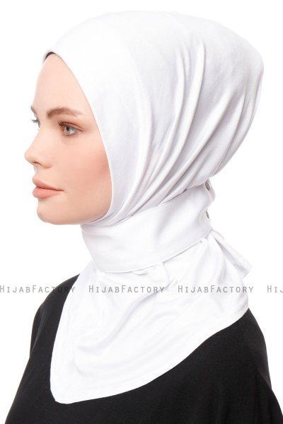 Zeliha - Wit Praktisch Viscose Hijab