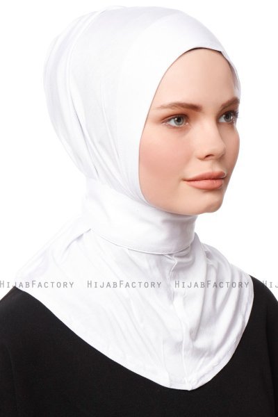 Zeliha - Wit Praktisch Viscose Hijab