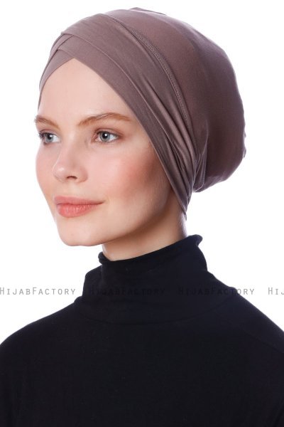 Zeynep - Donker Taupe Parizien Onderkapje - Ecardin