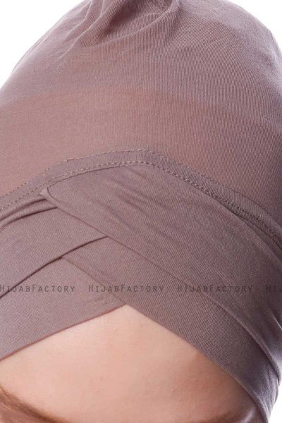 Zeynep - Donker Taupe Parizien Onderkapje - Ecardin