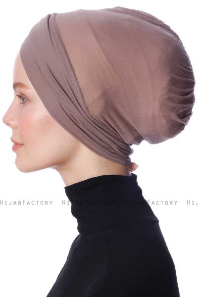 Zeynep - Donker Taupe Parizien Onderkapje - Ecardin