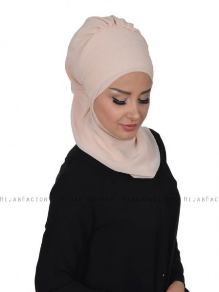 Zoe Beige Chiffon Turban Ayse Turban 322804c