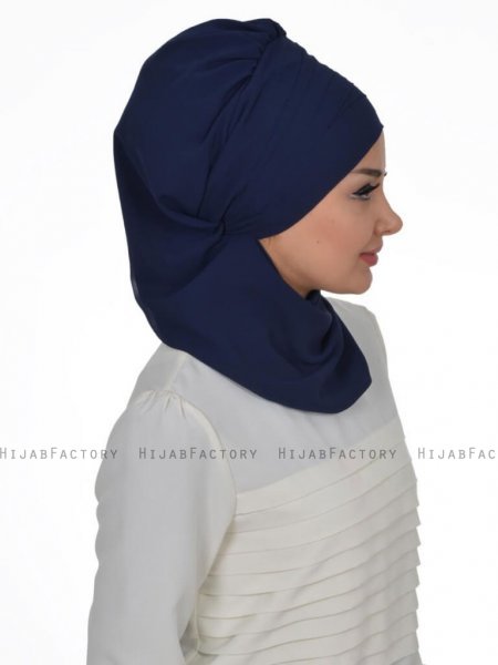 Zoe Marinblå Chiffon Turban Ayse Turban 322806d